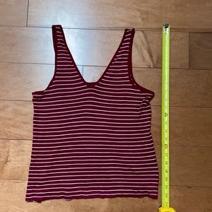 BP Maroon striped tank
